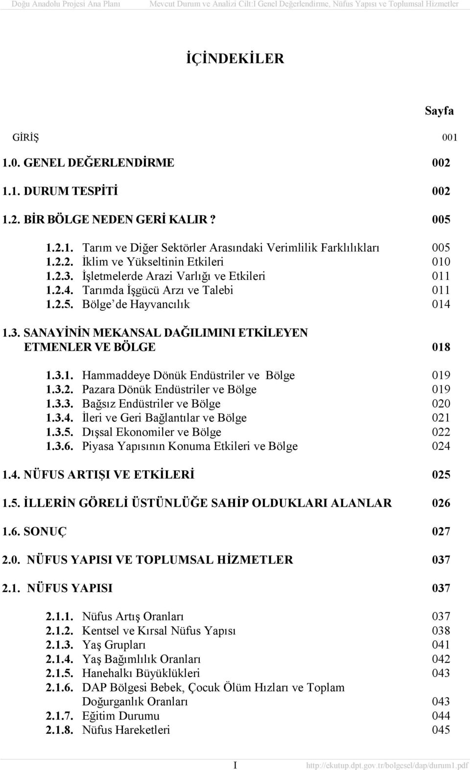 3.2. Pazara Dönük Endüstriler ve Bölge 019 1.3.3. Bağsız Endüstriler ve Bölge 020 1.3.4. İleri ve Geri Bağlantılar ve Bölge 021 1.3.5. Dışsal Ekonomiler ve Bölge 022 1.3.6.