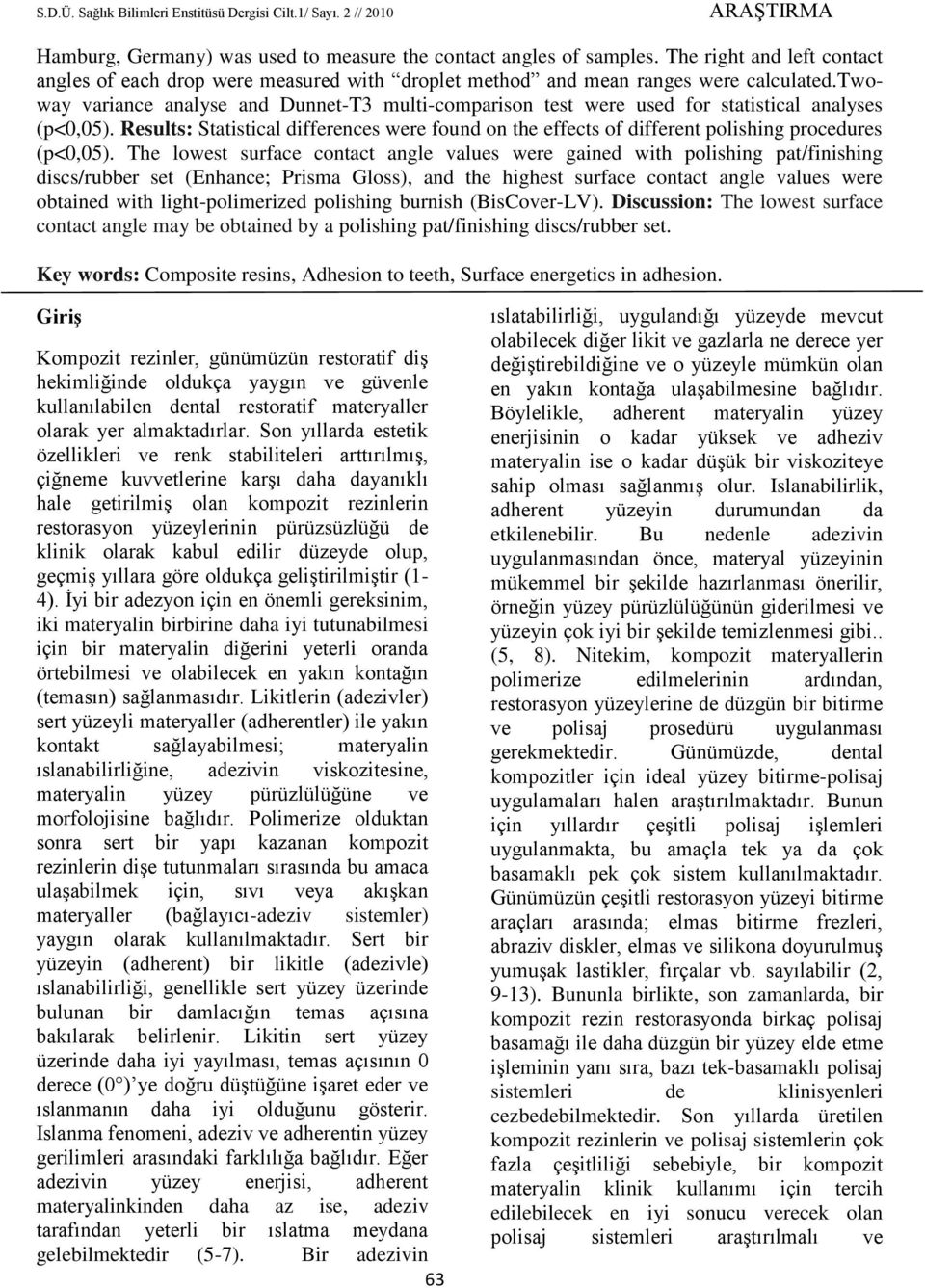 Results: Statistical differences were found on the effects of different polishing procedures (p<0,05).