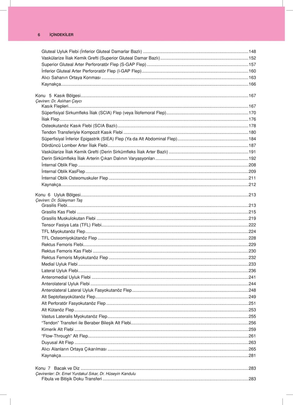 ..167 Süperfisiyal Sirkumfleks İliak (SCIA) Flep (veya İliofemoral Flep)...170 İliak Flep...176 Osteokutanöz Kasık Flebi (SCIA Bazlı)...178 Tendon Transferiyle Kompozit Kasık Flebi.