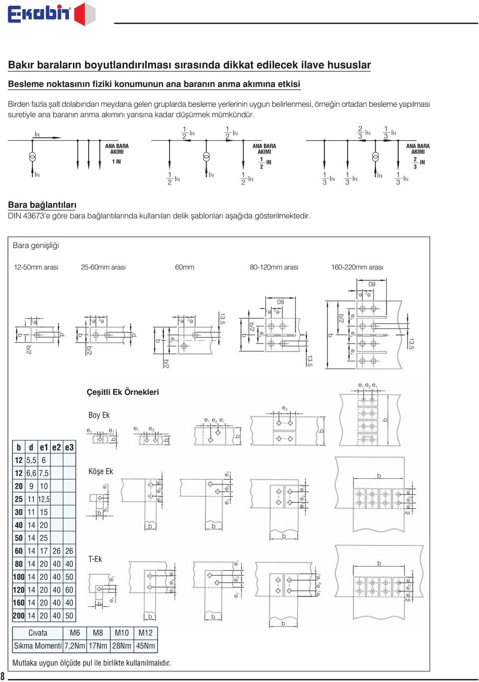 IN IN ANA BARA AKIMI 1 IN 1 1 2 IN 2 IN ANA BARA AKIMI 1 1 2 IN IN 2 IN 2 1 3 IN 3 IN 1 1 3 IN 3 IN IN 1 3 IN ANA BARA AKIMI 1 2 IN 2 3 IN Bara a lant lar DIN 43673 e göre ara a lant lar nda kullan