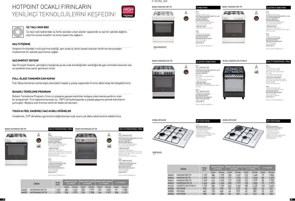 MULTİ PİŞİRME Hotpoint fırınlardaki multi pişirme özelliği, aynı anda üç farklı lezzeti kokuları birbirine karışmadan mükemmel bir şekilde pişirmenizi sağlar.