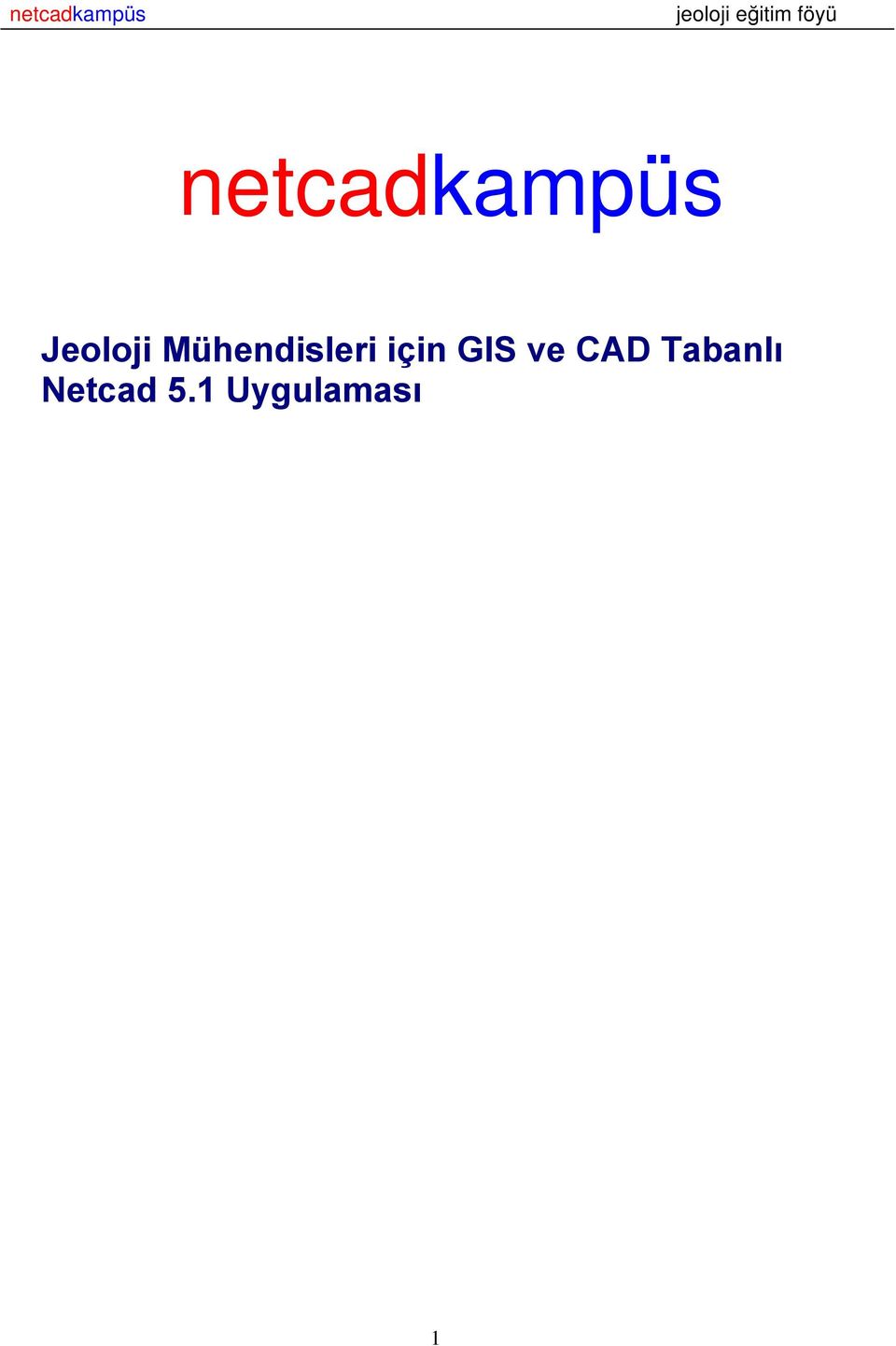 GIS ve CAD Tabanlı