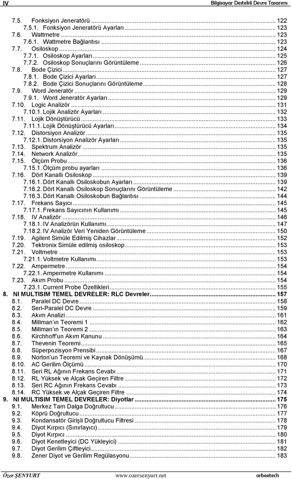 .. 129 7.10. Logic Analizör... 131 7.10.1. Lojik Analizör Ayarları... 132 7.11. Lojik Dönüştürücü... 133 7.11.1. Lojik Dönüştürücü Ayarları... 134 7.12. Distorsiyon Analizör... 135 7.12.1. Distorsiyon Analizör Ayarları.