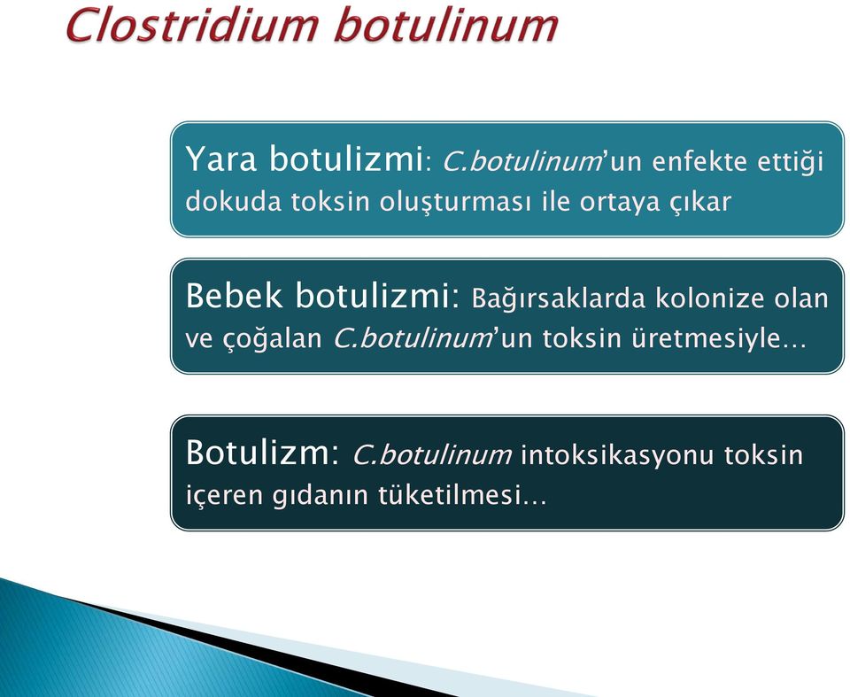 ortaya çıkar Bebek botulizmi: Bağırsaklarda kolonize olan ve