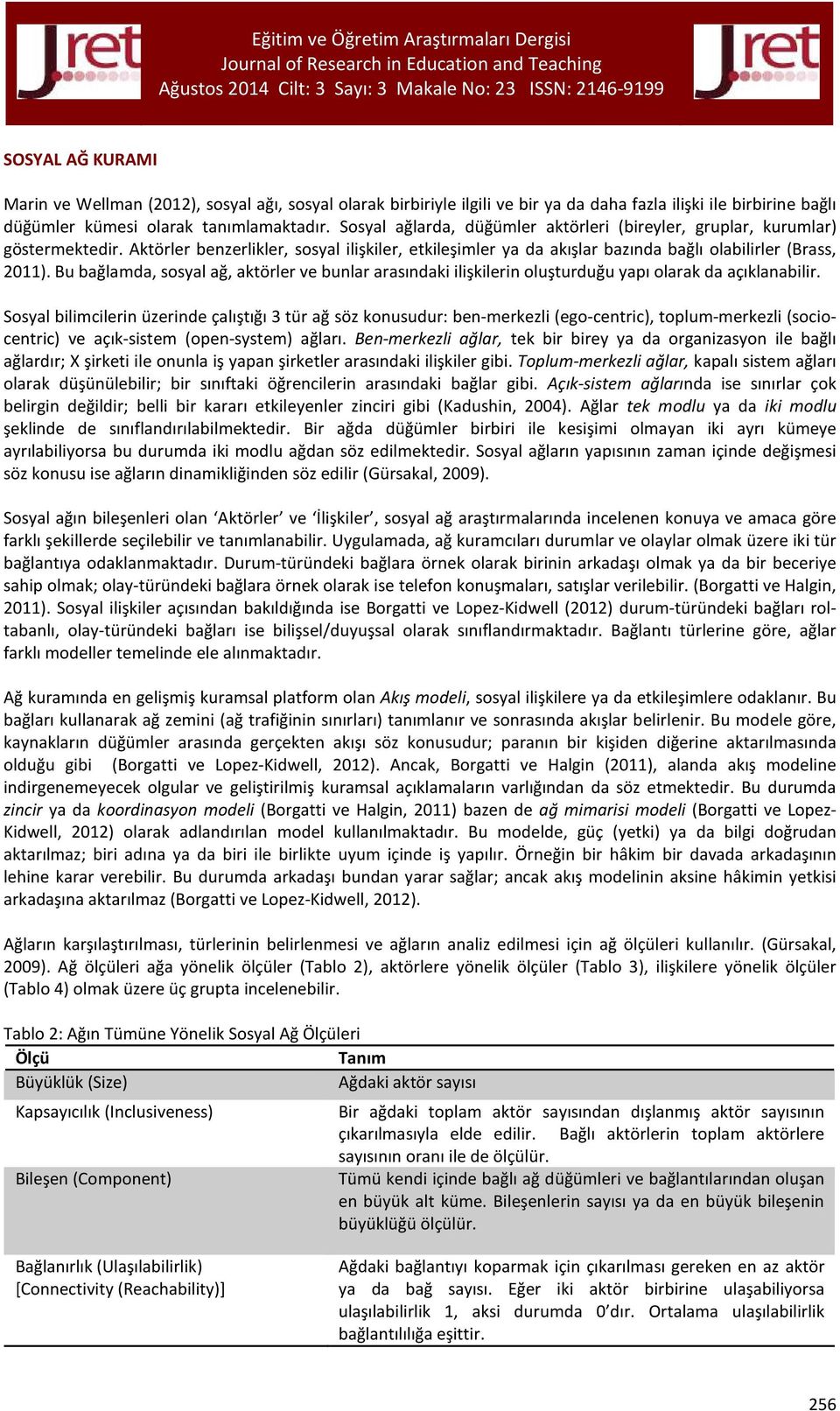 Bu bağlamda, sosyal ağ, aktörler ve bunlar arasındaki ilişkilerin oluşturduğu yapı olarak da açıklanabilir.