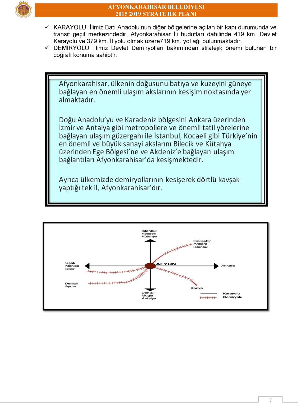 Devlet Karayolu ve 379 km. İl yolu olmak üzere719 km. yol ağı bulunmaktadır.