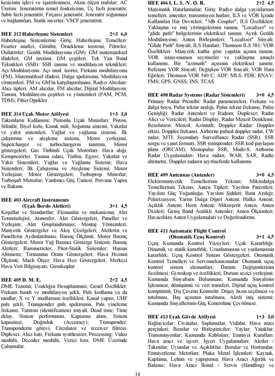 HEE 312 Haberleşme Sistemleri 2+3 6,0 Haberleşme Sistemlerine Giriş; Haberleşme Temelleri: Fourier analizi, Gürültü, Örnekleme teoremi, Filtreler, Osilatörler; Genlik Modülasyonu (GM): GM