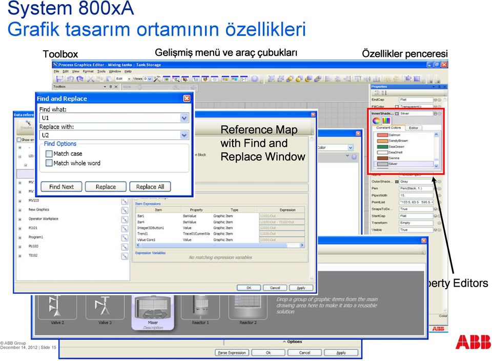 penceresi Reference Map with Find and Replace