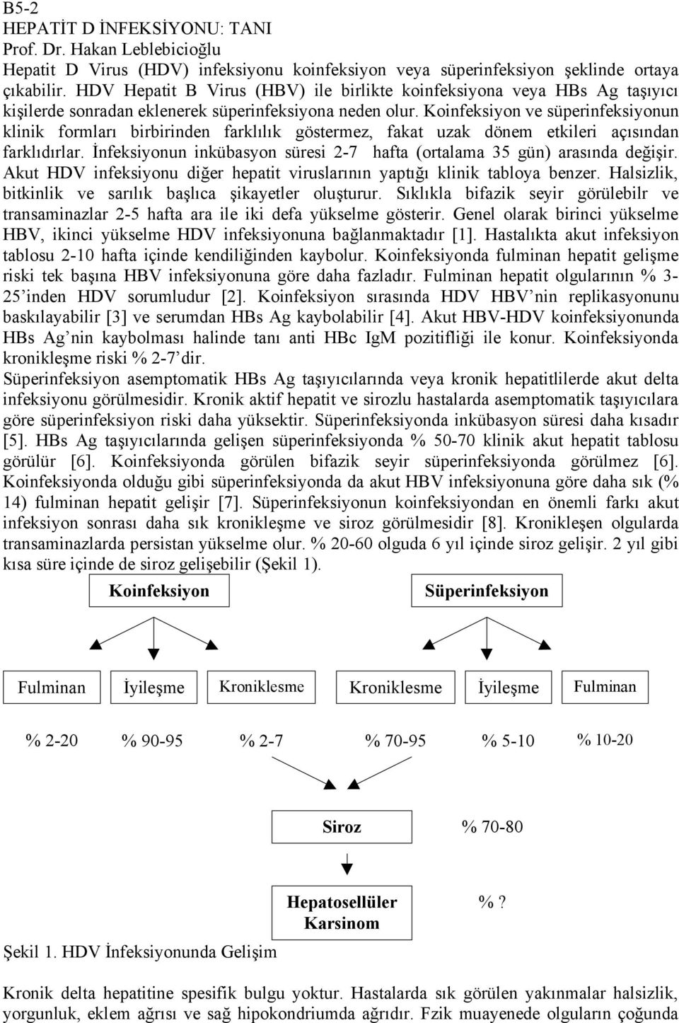 Koinfeksiyon ve süperinfeksiyonun klinik formları birbirinden farklılık göstermez, fakat uzak dönem etkileri açısından farklıdırlar.