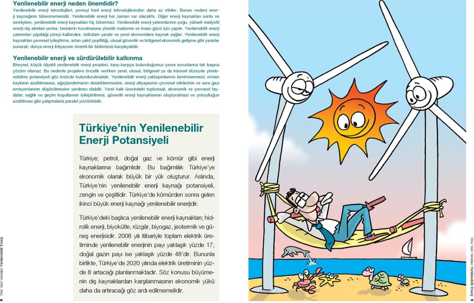 Yenilenebilir enerji yatırımlarının çoğu, yüksek maliyetli enerji dış alımları yerine, tesislerin kurulmasına yönelik malzeme ve insan gücü için yapılır.