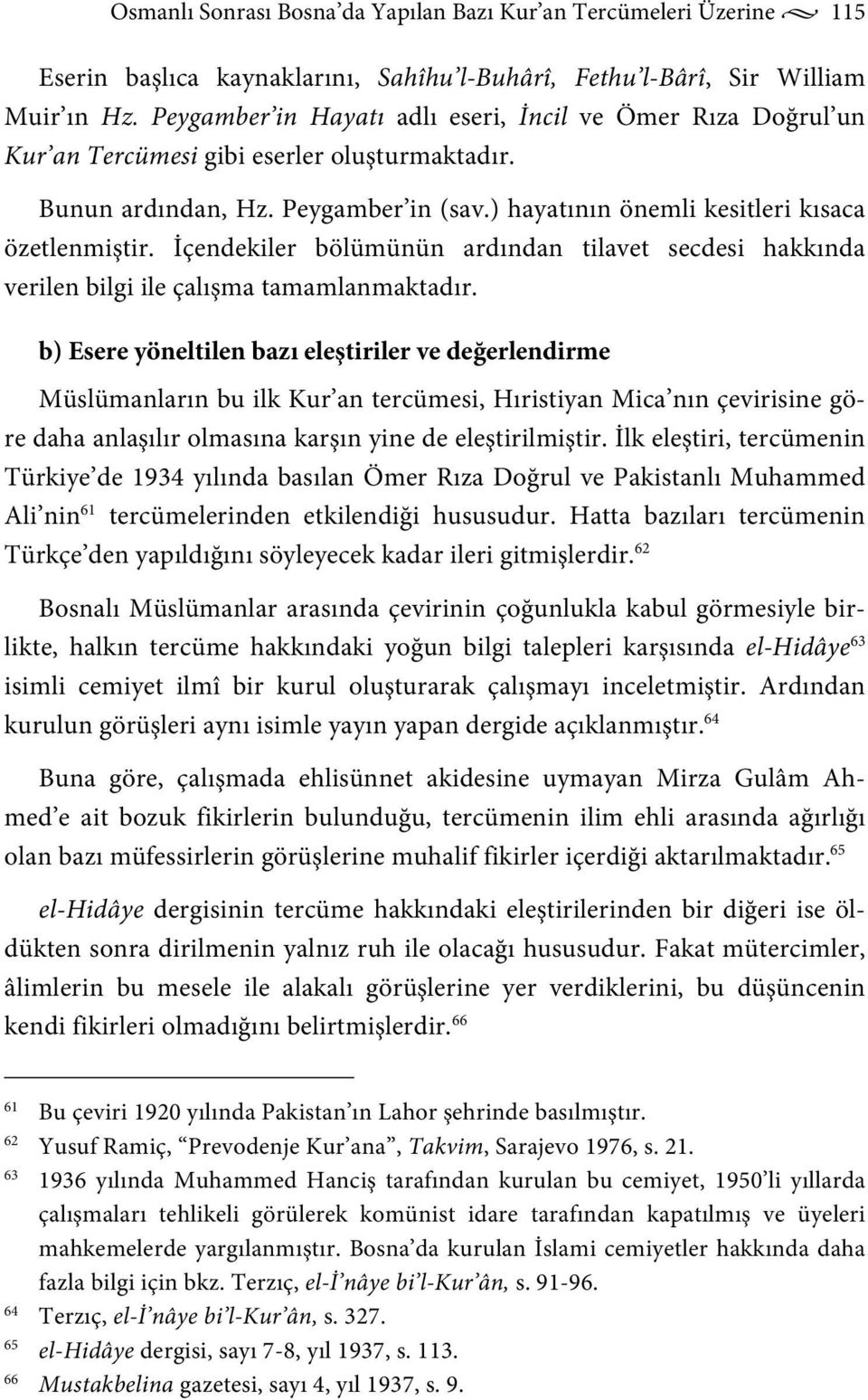 İçendekiler bölümünün ardından tilavet secdesi hakkında verilen bilgi ile çalışma tamamlanmaktadır.