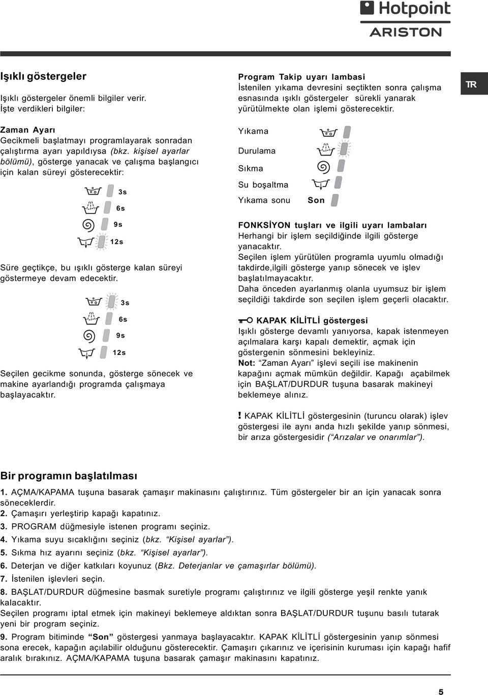 Zaman Ayarý Gecikmeli baþlatmayý programlayarak sonradan çalýþtýrma ayarý yapýldýysa (bkz.