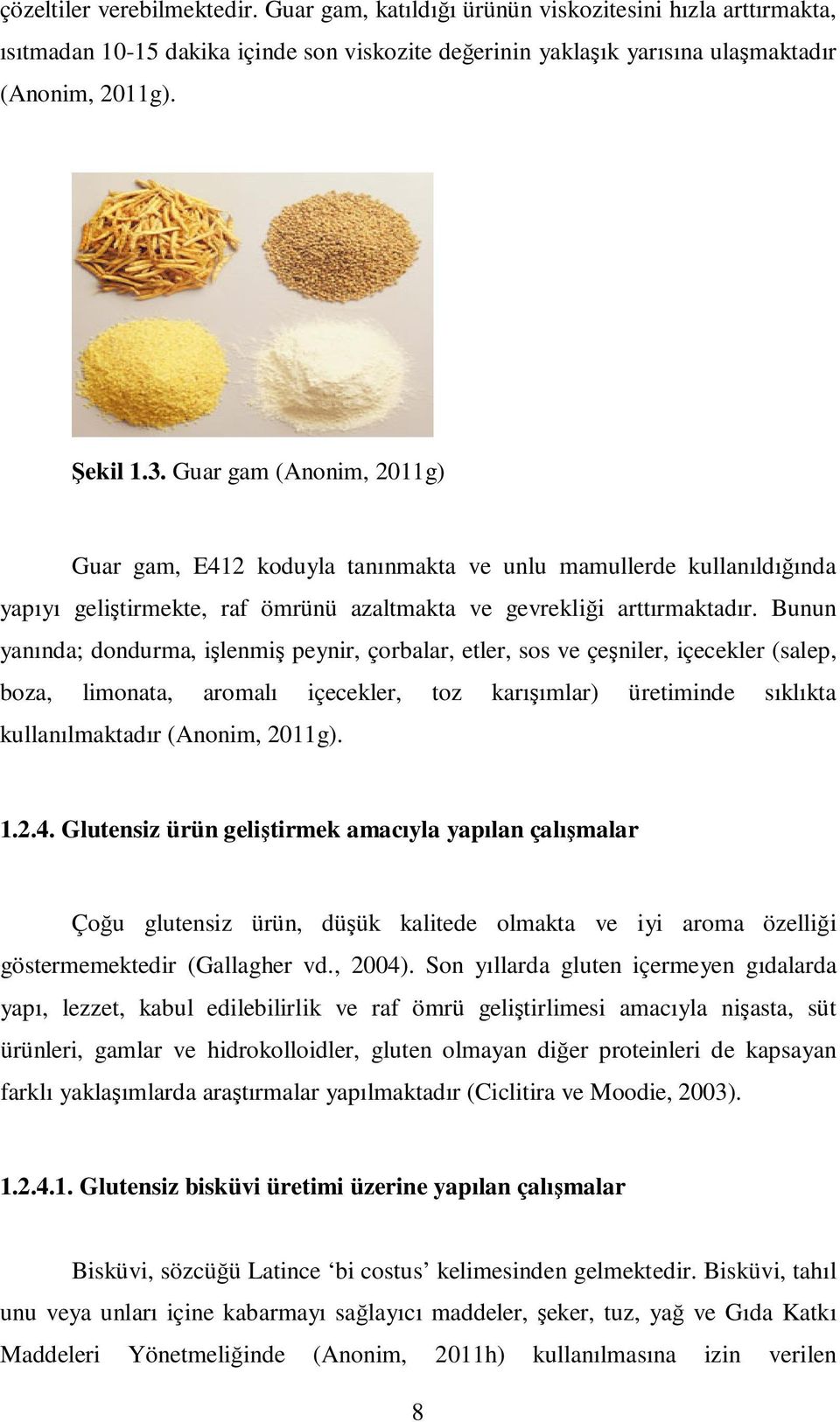 Bunun yanında; dondurma, işlenmiş peynir, çorbalar, etler, sos ve çeşniler, içecekler (salep, boza, limonata, aromalı içecekler, toz karışımlar) üretiminde sıklıkta kullanılmaktadır (Anonim, 2011g).