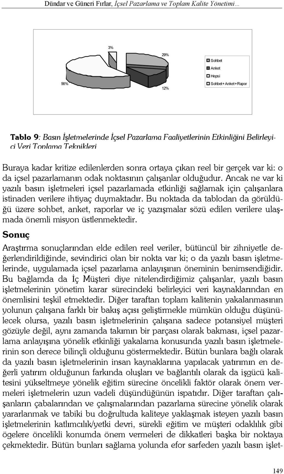 Ancak ne var ki yazılı basın işletmeleri içsel pazarlamada etkinliği sağlamak için çalışanlara istinaden verilere ihtiyaç duymaktadır.