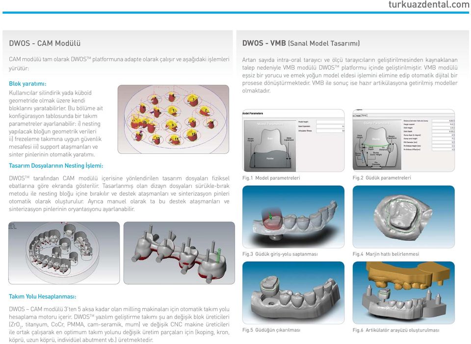 Bu bölüme ait konfigürasyon tablosunda bir takım parametreler ayarlanabilir: i) nesting yapılacak bloğun geometrik verileri ii) frezeleme takımına uygun güvenlik mesafesi iii) support ataşmanları ve