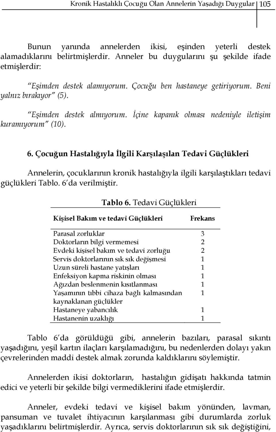 İçine kapanık olması nedeniyle iletişim kuramıyorum (10). 6.