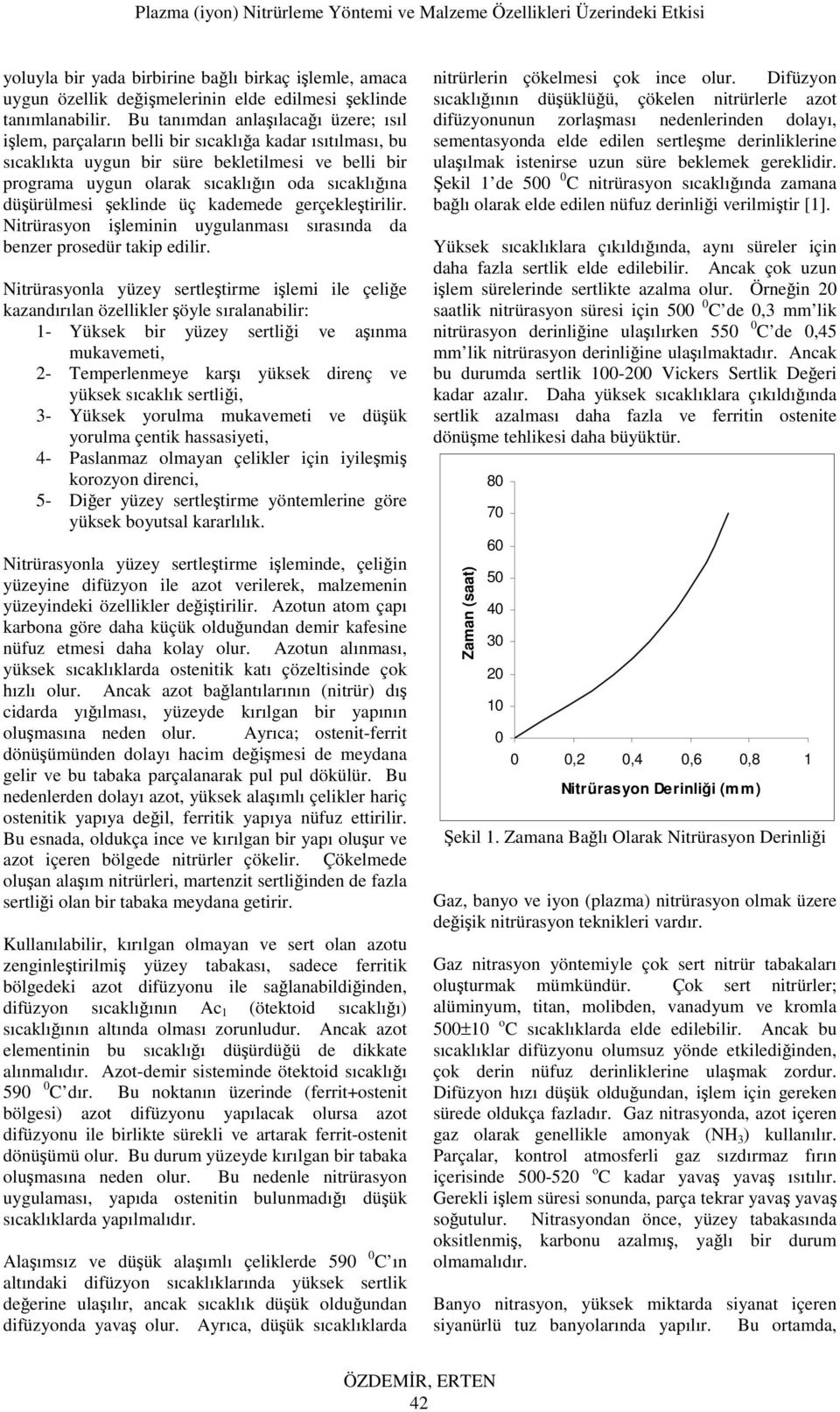 düşürülmesi şeklinde üç kademede gerçekleştirilir. Nitrürasyon işleminin uygulanması sırasında da benzer prosedür takip edilir.