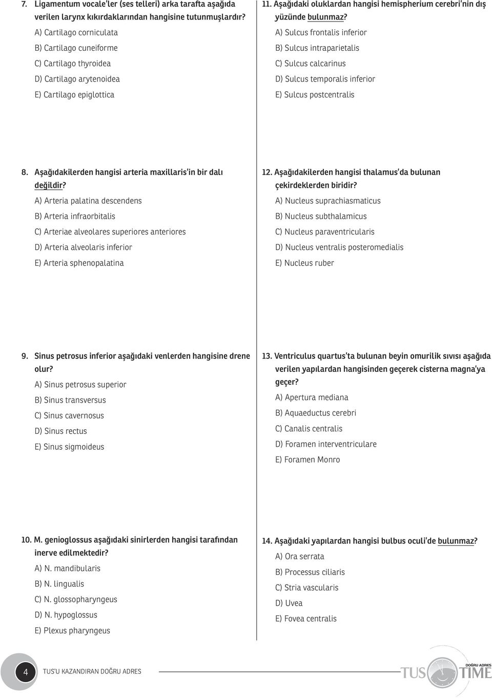 Aşağıdaki oluklardan hangisi hemispherium cerebri nin dış yüzünde bulunmaz?