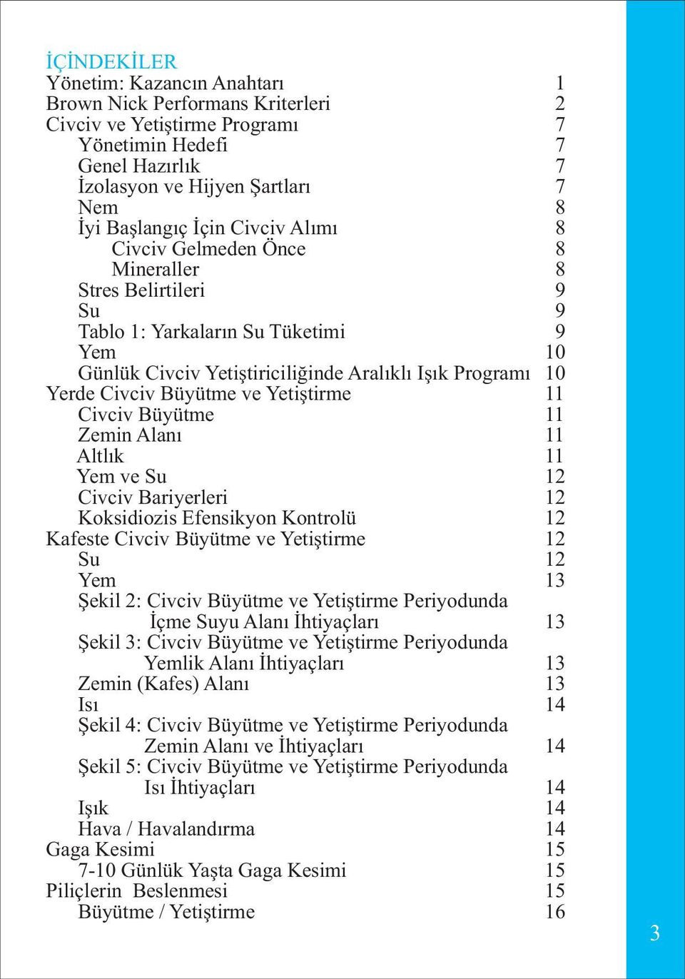 Civciv Büyütme Zemin Alaný Altlýk Yem ve Su Civciv Bariyerleri Koksidiozis Efensikyon Kontrolü Kafeste Civciv Büyütme ve Yetiþtirme Su Yem 13 Þekil 2: Civciv Büyütme ve Yetiþtirme Periyodunda Ýçme