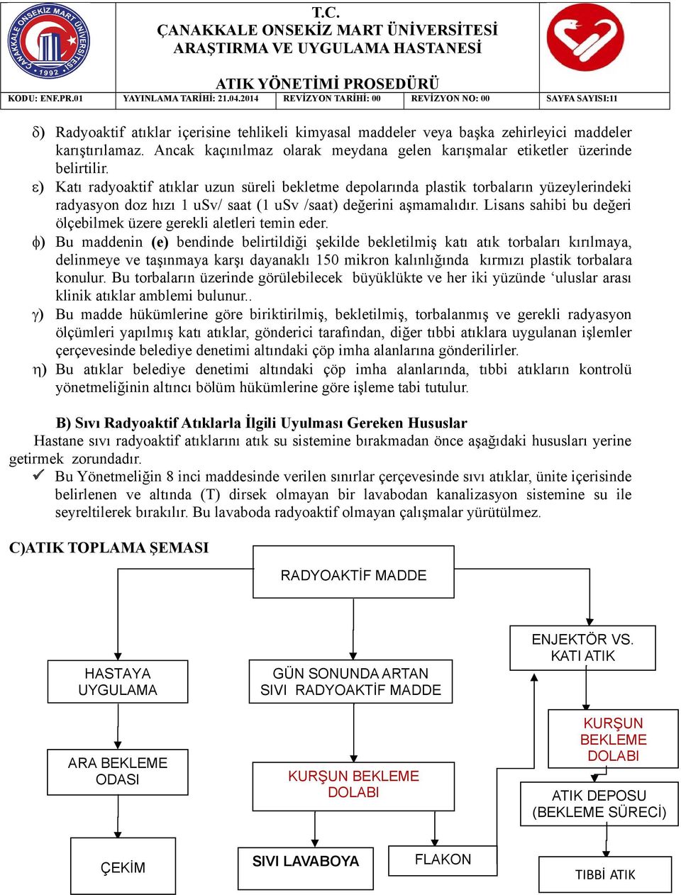 Lisans sahibi bu değeri ölçebilmek üzere gerekli aletleri temin eder.