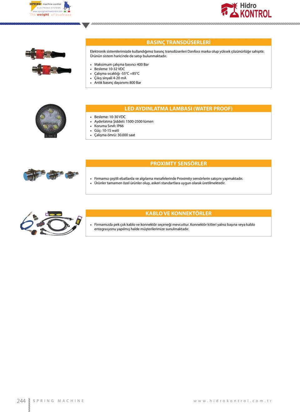 Sınıfı: IP66 Güç: 10-15 watt Çalışma ömrü: 30.