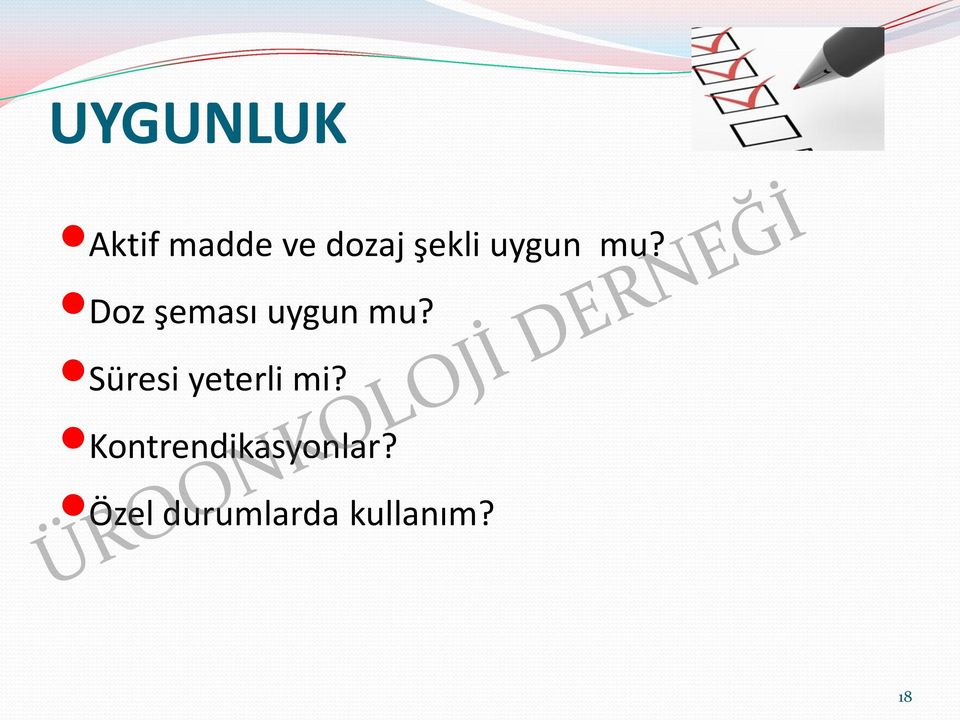 Doz şeması uygun mu?