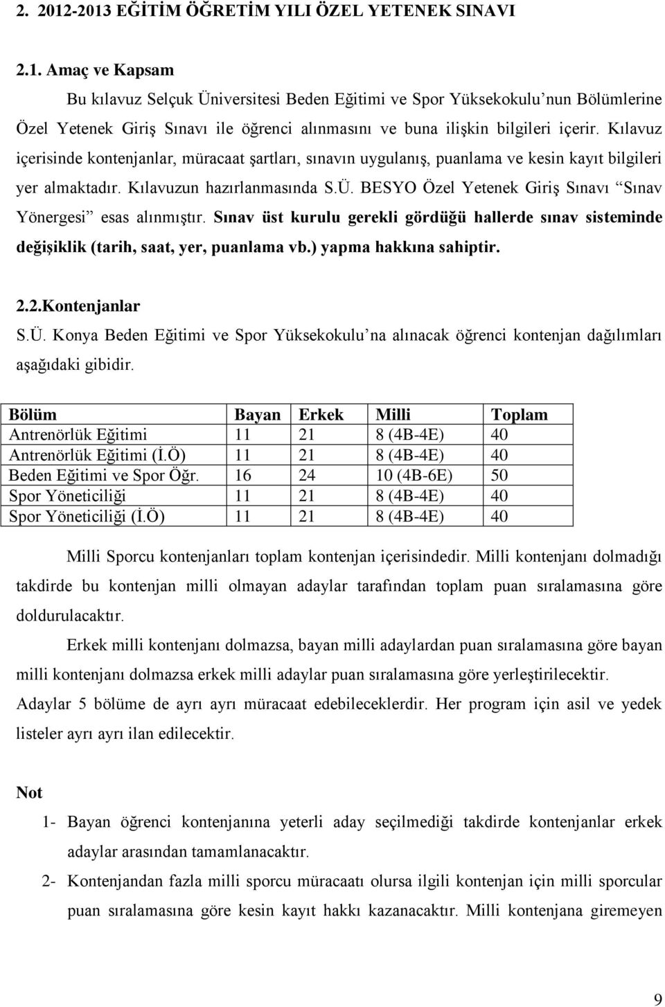 BESYO Özel Yetenek Giriş Sınavı Sınav Yönergesi esas alınmıştır. Sınav üst kurulu gerekli gördüğü hallerde sınav sisteminde değişiklik (tarih, saat, yer, puanlama vb.) yapma hakkına sahiptir. 2.