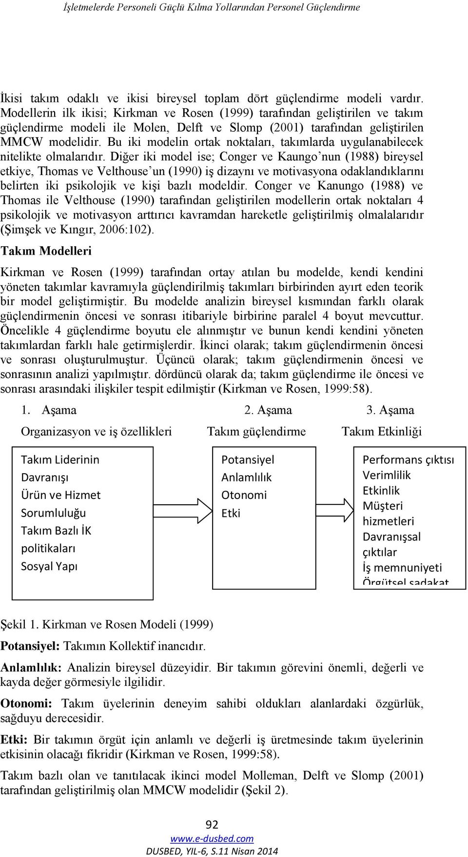 Bu iki modelin ortak noktaları, takımlarda uygulanabilecek nitelikte olmalarıdır.