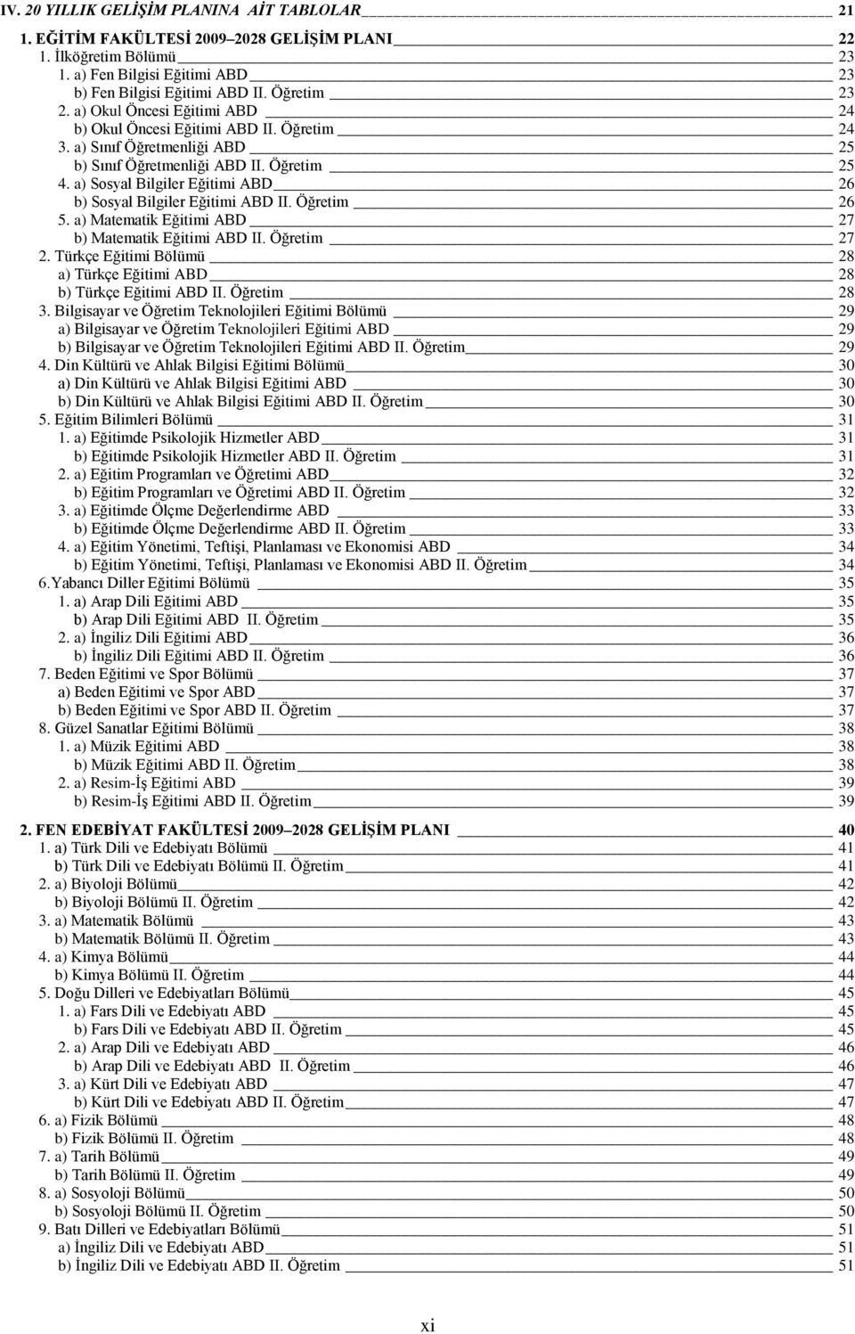 a) Sosyal Bilgiler Eğitimi ABD 26 b) Sosyal Bilgiler Eğitimi ABD II. Öğretim 26 5. a) Matematik Eğitimi ABD 27 b) Matematik Eğitimi ABD II. Öğretim 27 2.