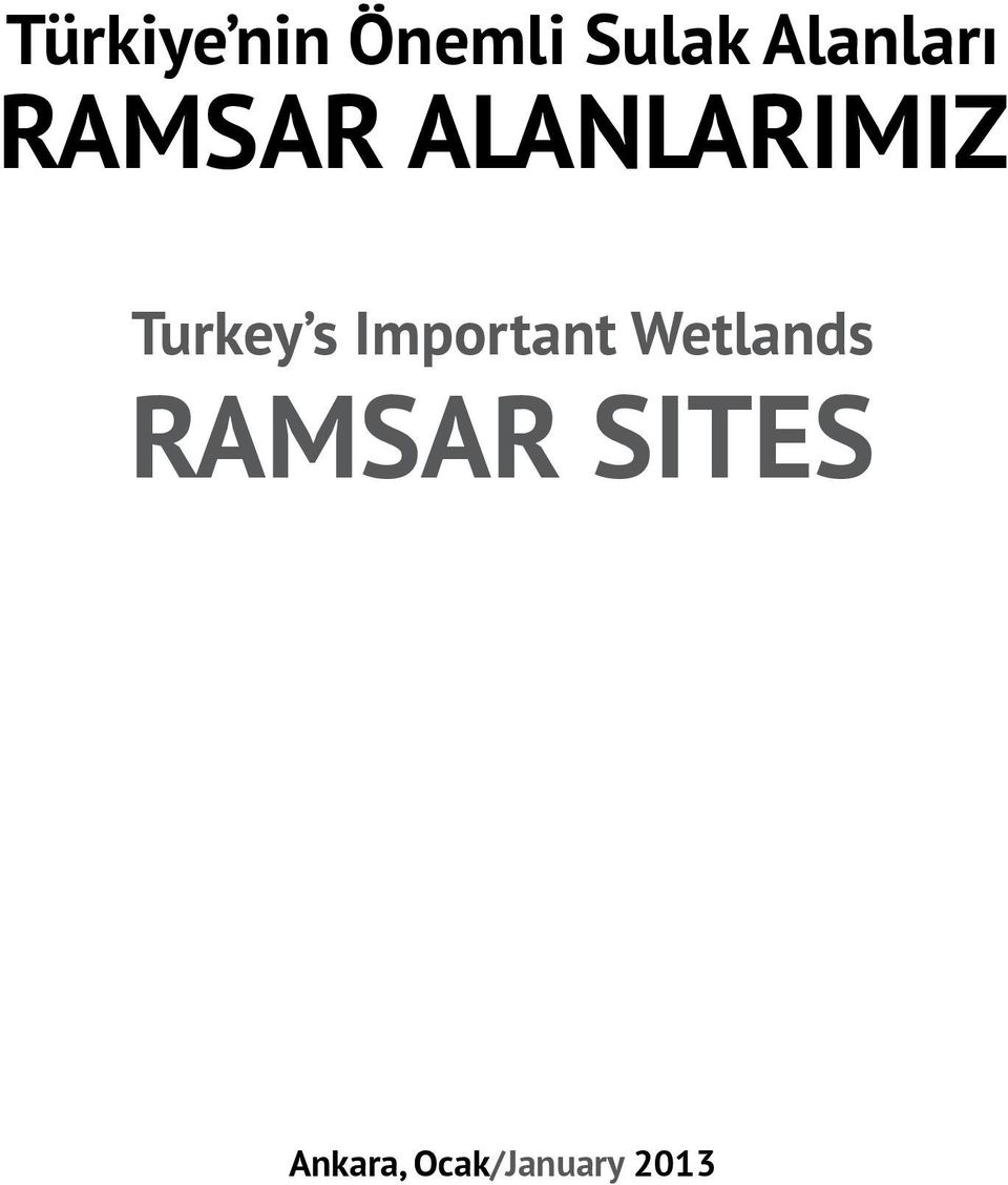 Turkey s Important Wetlands