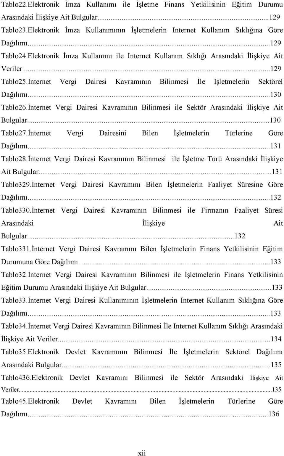 İnternet Vergi Dairesi Kavramının Bilinmesi İle İşletmelerin Sektörel Dağılımı...130 Tablo26.İnternet Vergi Dairesi Kavramının Bilinmesi ile Sektör Arasındaki İlişkiye Ait Bulgular...130 Tablo27.