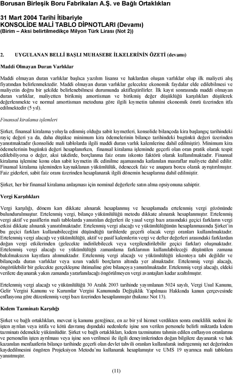 İlk kayıt sonrasında maddi olmayan duran varlıklar, maliyetten birikmiş amortisman ve birikmiş değer düşüklüğü karşılıkları düşülerek değerlenmekte ve normal amortisman metoduna göre ilgili kıymetin