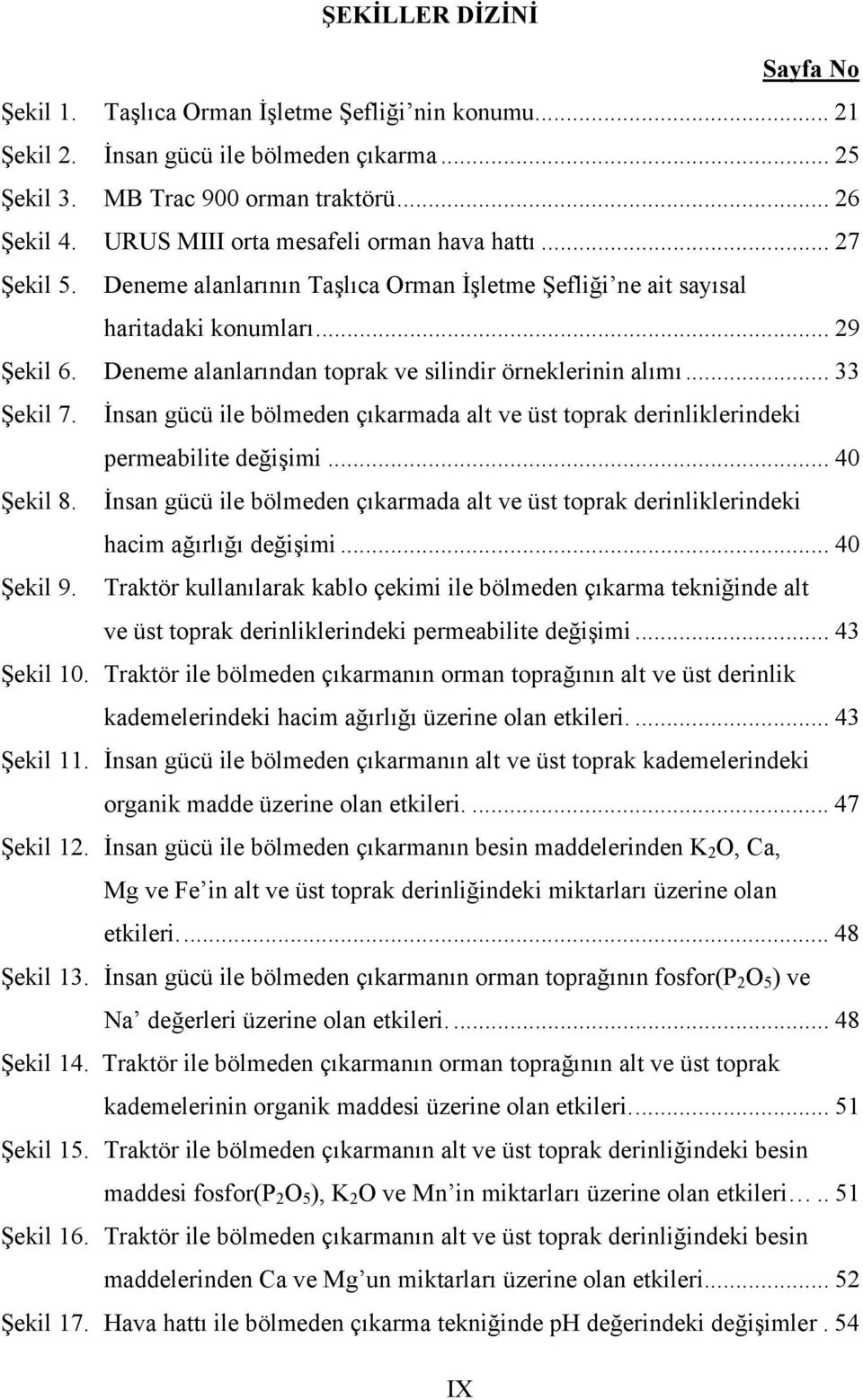 Deneme alanlarından toprak ve silindir örneklerinin alımı... 33 Şekil 7. İnsan gücü ile bölmeden çıkarmada alt ve üst toprak derinliklerindeki permeabilite değişimi... 40 Şekil 8.