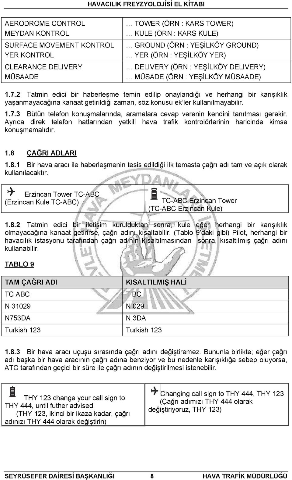 2 Tatmin edici bir haberleşme temin edilip onaylandığı ve herhangi bir karışıklık yaşanmayacağına kanaat getirildiği zaman, söz konusu ek ler kullanılmayabilir. 1.7.