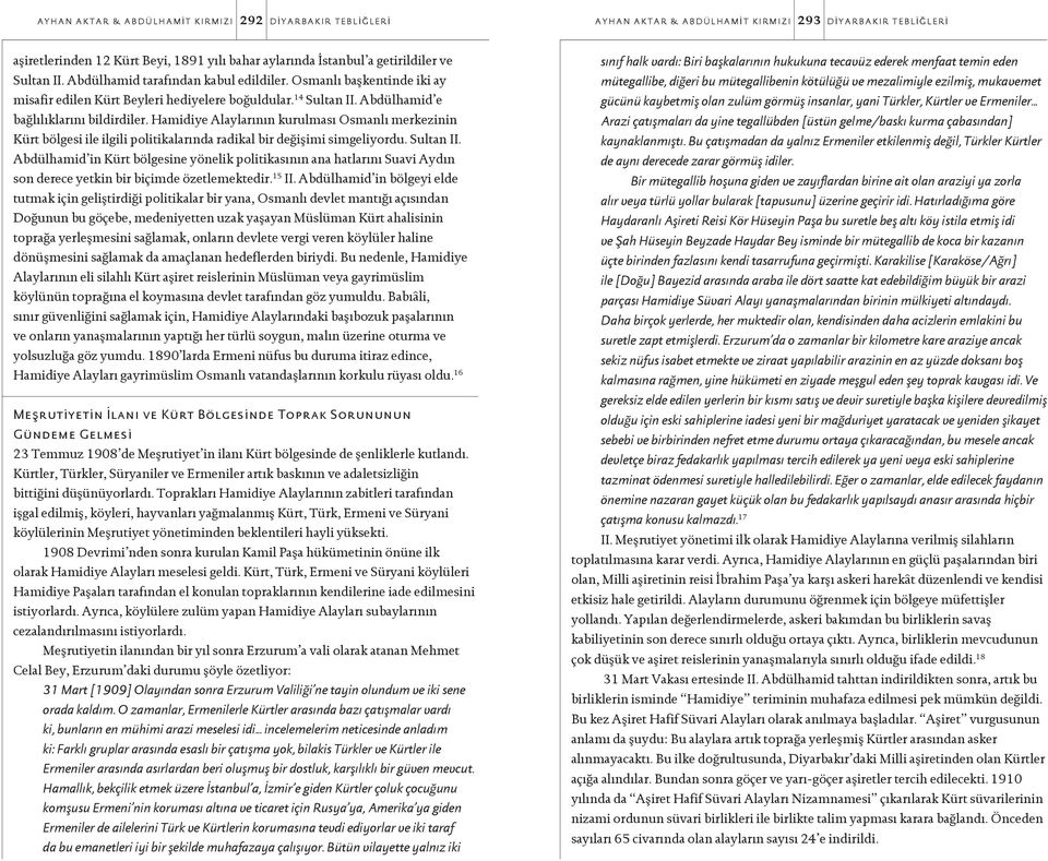 Hamidiye Alaylarının kurulması Osmanlı merkezinin Kürt bölgesi ile ilgili politikalarında radikal bir değişimi simgeliyordu. Sultan II.