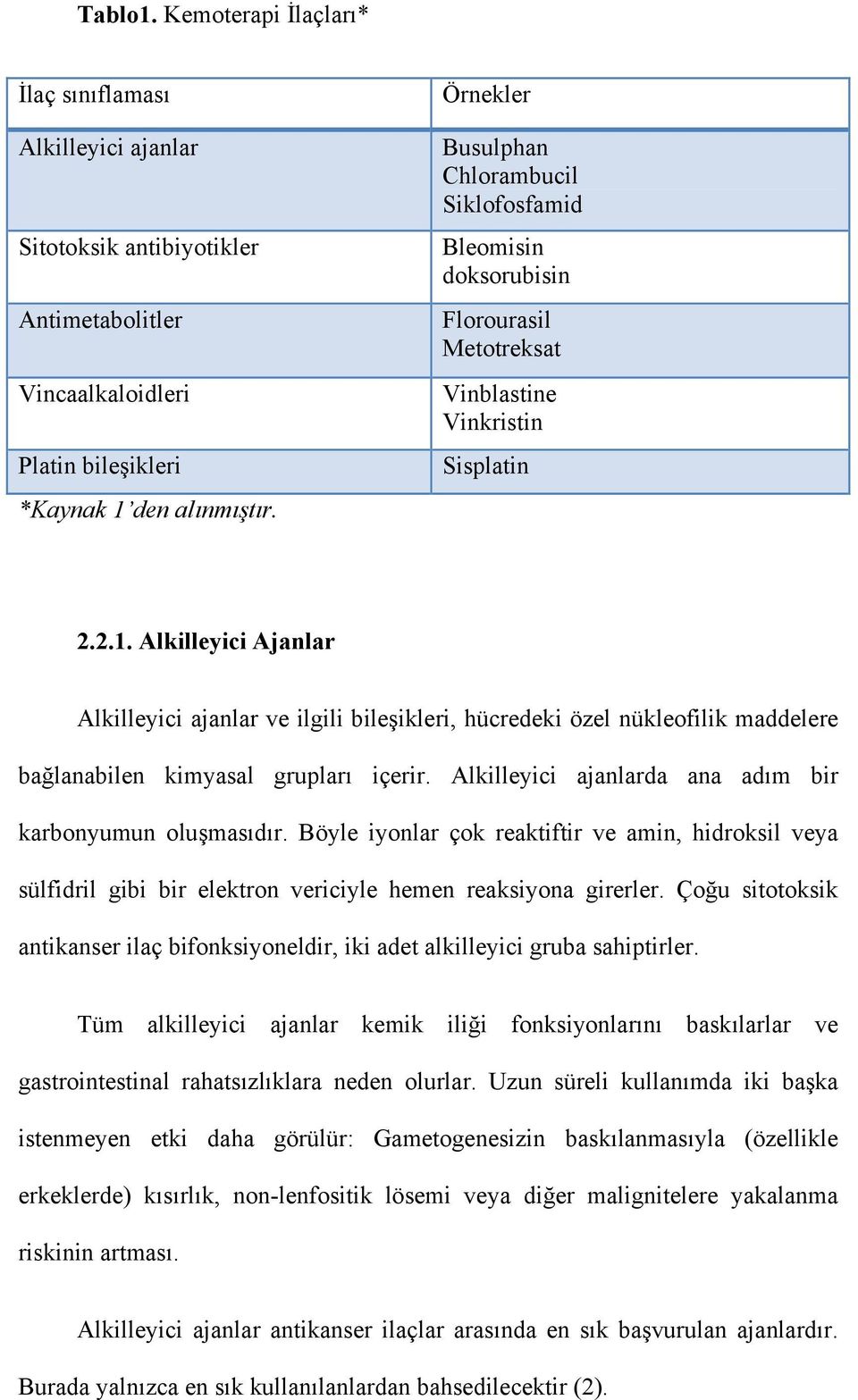 Alkilleyici Ajanlar Alkilleyici ajanlar ve ilgili bileşikleri, hücredeki özel nükleofilik maddelere bağlanabilen kimyasal grupları içerir. Alkilleyici ajanlarda ana adım bir karbonyumun oluşmasıdır.