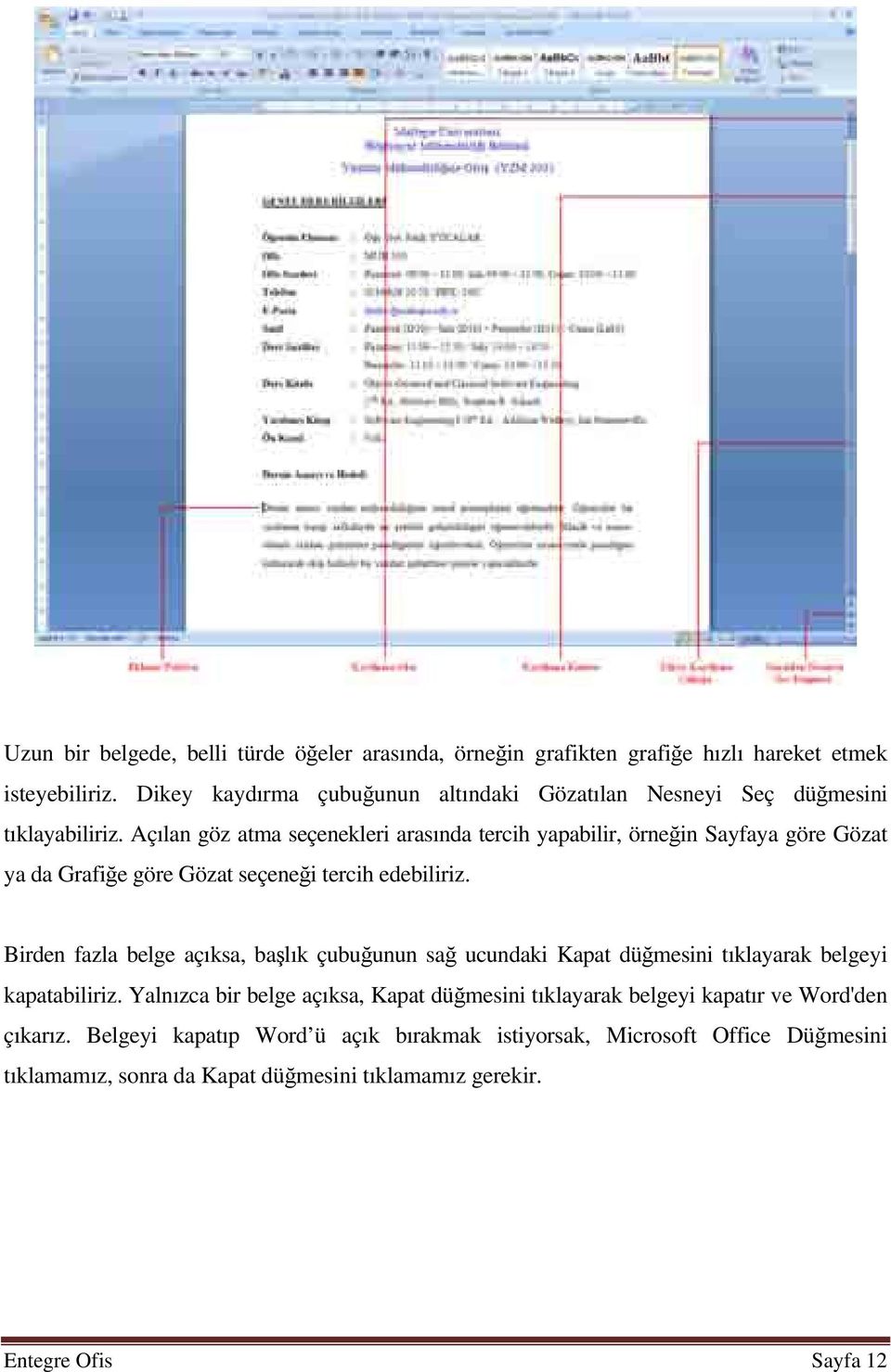 Açılan göz atma seçenekleri arasında tercih yapabilir, örneğin Sayfaya göre Gözat ya da Grafiğe göre Gözat seçeneği tercih edebiliriz.