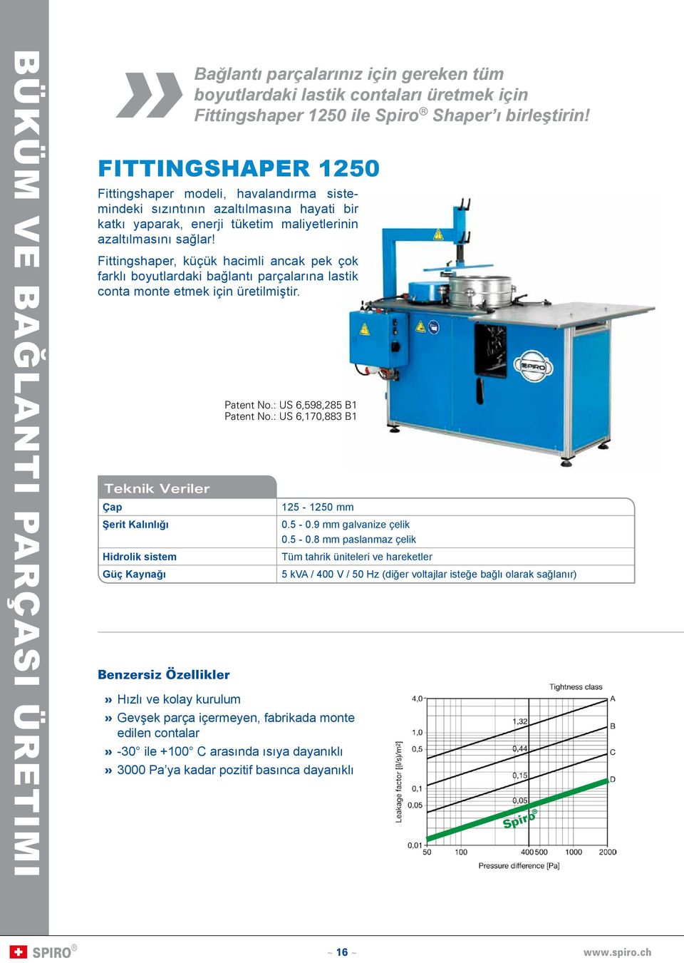 Fittingshaper, küçük hacimli ancak pek çok farklı boyutlardaki bağlantı parçalarına lastik conta monte etmek için üretilmiştir.