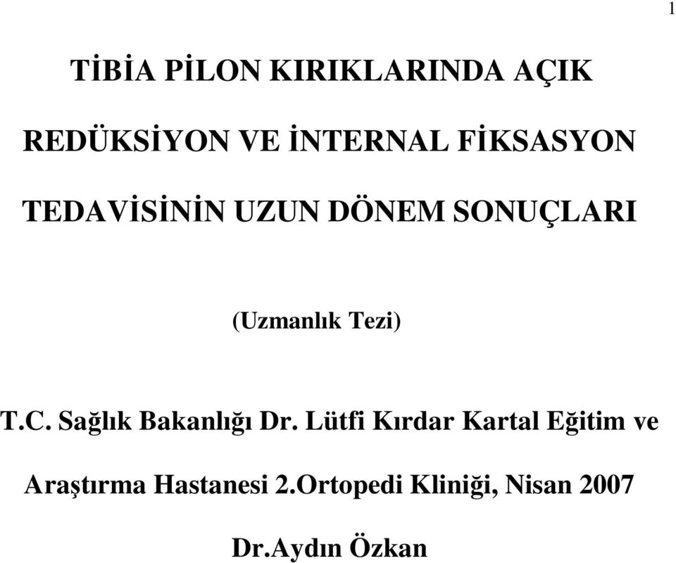 T.C. Sağlık Bakanlığı Dr.