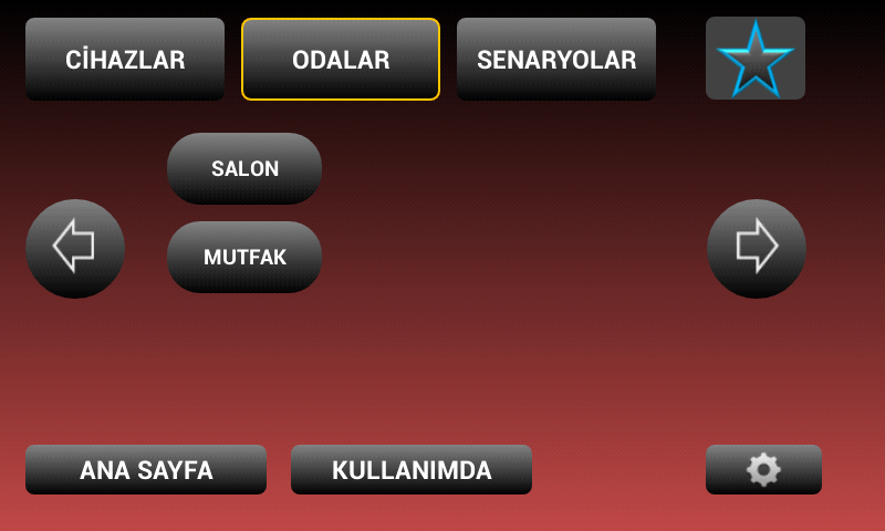 AKILLI EV UYGULAMASININ AÇILMASI Daire monitörü ana sayfa ekranından (Şekil 7.1) AKILLI EV tıklayarak uygulama açılır. Şekil 7.1: Daire Monitörü Ana Sayfa Ekranı Şekil 7.