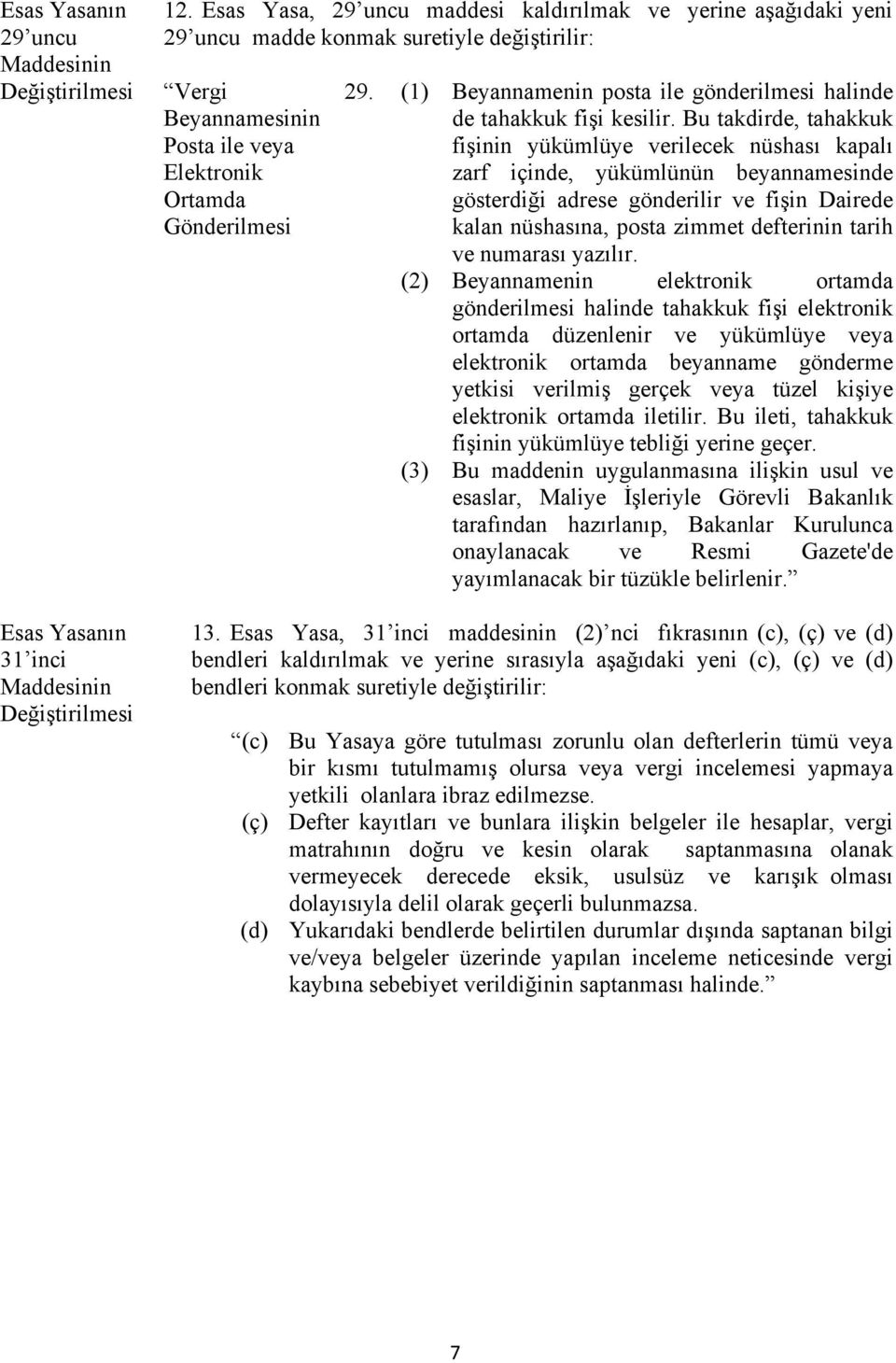 Bu takdirde, tahakkuk fişinin yükümlüye verilecek nüshası kapalı zarf içinde, yükümlünün beyannamesinde gösterdiği adrese gönderilir ve fişin Dairede kalan nüshasına, posta zimmet defterinin tarih ve