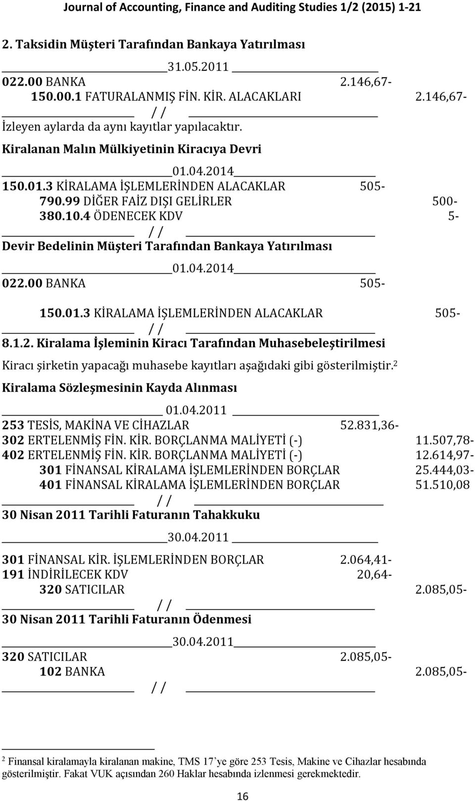 4 ÖDENECEK KDV 5- Devir Bedelinin Müşteri Tarafından Bankaya Yatırılması 01.04.20