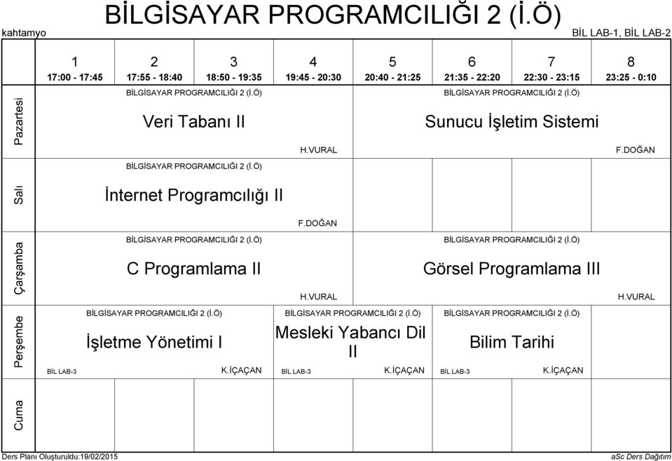 DOĞAN BİLGİSAYAR PROGRAMCILIĞI C Programlama II BİLGİSAYAR PROGRAMCILIĞI Görsel Programlama III H.VURAL H.