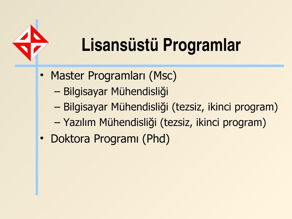 Mühendisliği (tezsiz, ikinci program) Yazılım