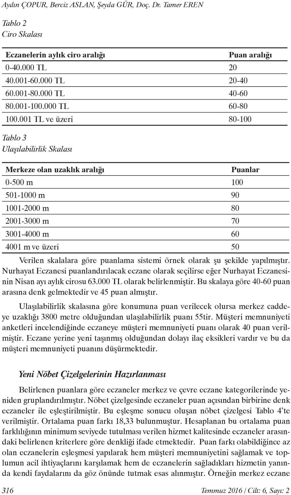 001 TL ve üzeri 80-100 Tablo 3 Ulaşılabilirlik Skalası Merkeze olan uzaklık aralığı 0-500 m 100 501-1000 m 90 1001-2000 m 80 2001-3000 m 70 3001-4000 m 60 4001 m ve üzeri 50 Puanlar Verilen skalalara