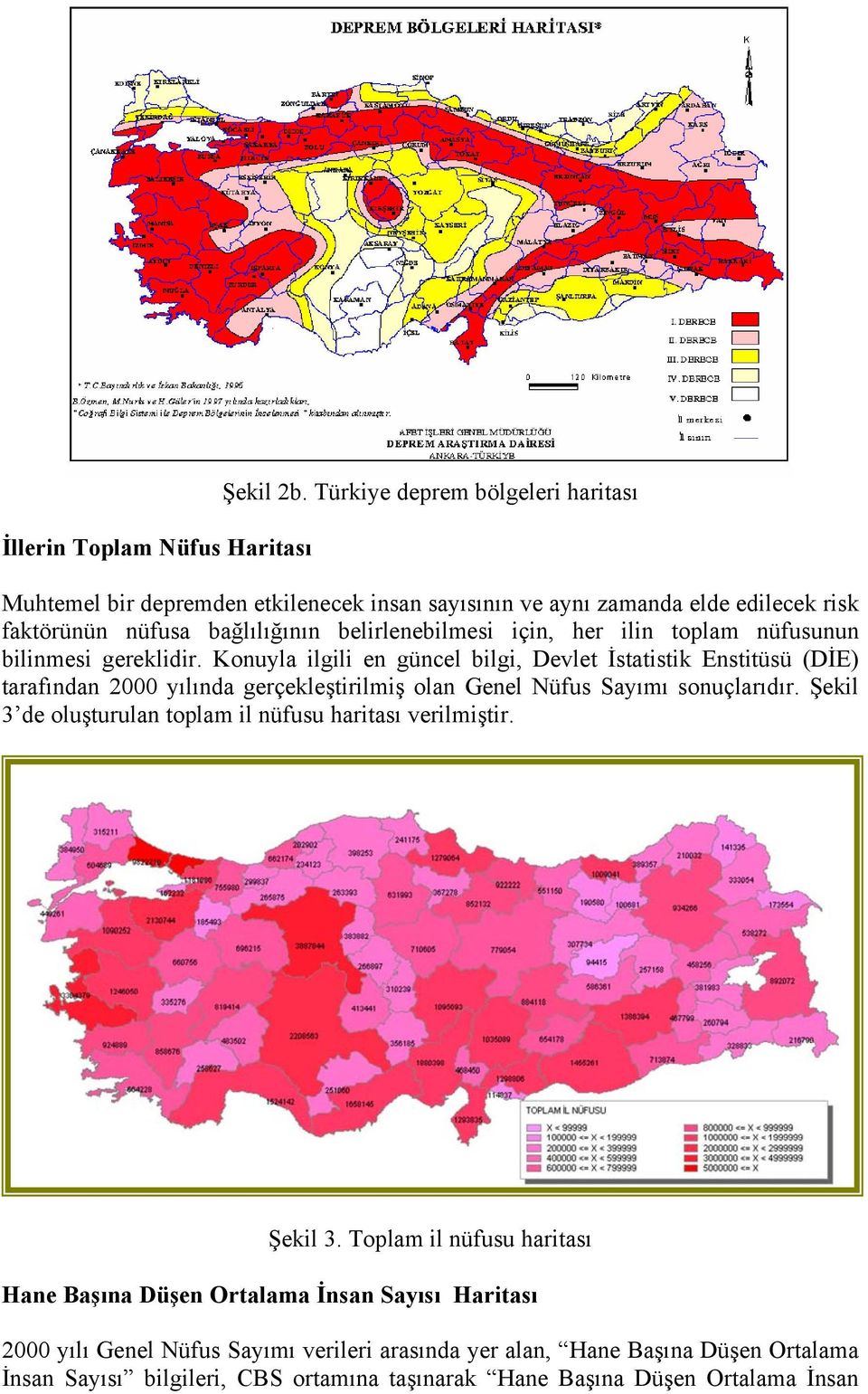 ilin toplam nüfusunun bilinmesi gereklidir.