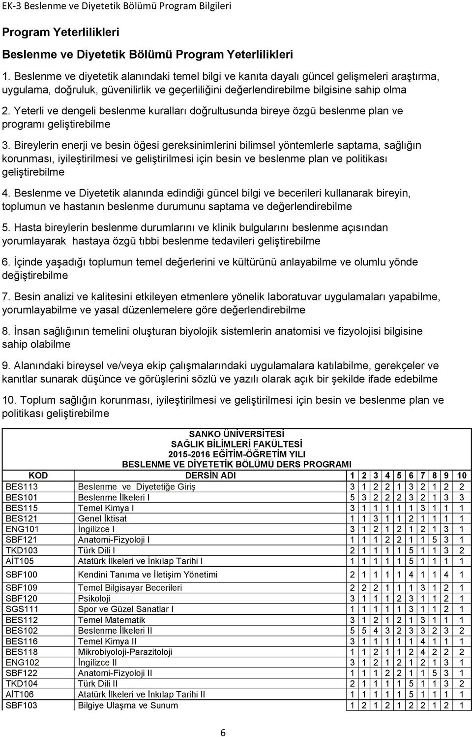 Yeterli ve dengeli beslenme kuralları doğrultusunda bireye özgü beslenme plan ve programı geliştirebilme 3.