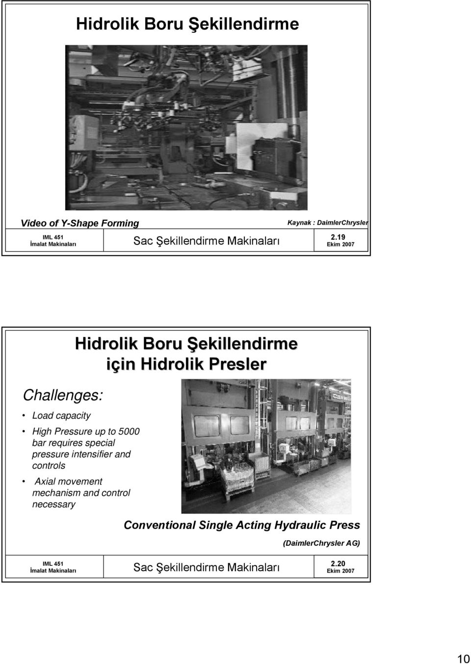 Pressure up to 5000 bar requires special pressure intensifier and controls Axial movement