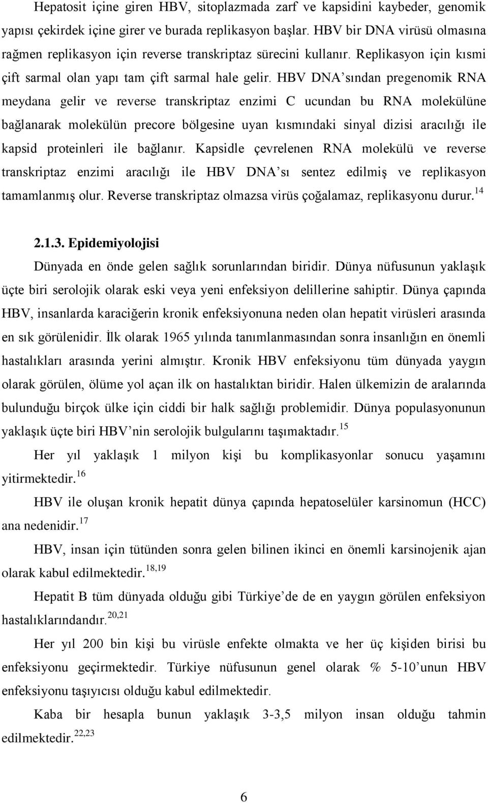 HBV DNA sından pregenomik RNA meydana gelir ve reverse transkriptaz enzimi C ucundan bu RNA molekülüne bağlanarak molekülün precore bölgesine uyan kısmındaki sinyal dizisi aracılığı ile kapsid