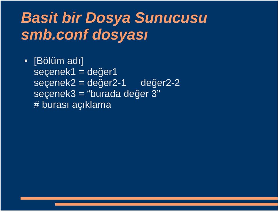 değer1 seçenek2 = değer2-1 değer2-2